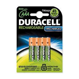 DURACELL HR03 - AAA 800mAh - Blister x 4 - Technologie PRET A L'EMPLOI