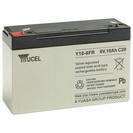 YUASA / YUCEL 6V - 10.0Ah - Y10-6FR - AGM