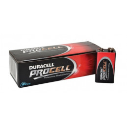 Scatola da 10 batterie Duracell Procell - GammaINTENSE POWER - 6LR61 - 9V  -