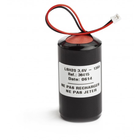 CHRONO Pile Batterie Allarme Compatibile LEGRAND 432 90 - D - LSH20 - 3,6V - 13,0Ah + Connettore BIANCO Sirena 432 58