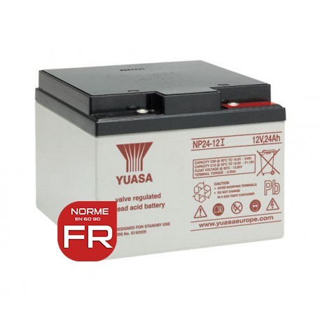 Batteria al piombo - YUASA 12V - 24.0Ah - NP24-12 I FR - AGM