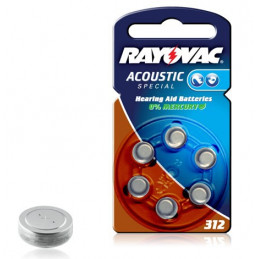 RAYOVAC Pile Bouton Zinc Air - 312AE Acoustic