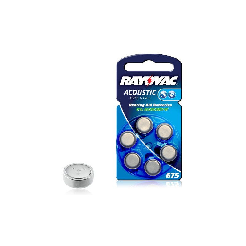 RAYOVAC Pile Bouton Zinc Air - 675AE Acoustic