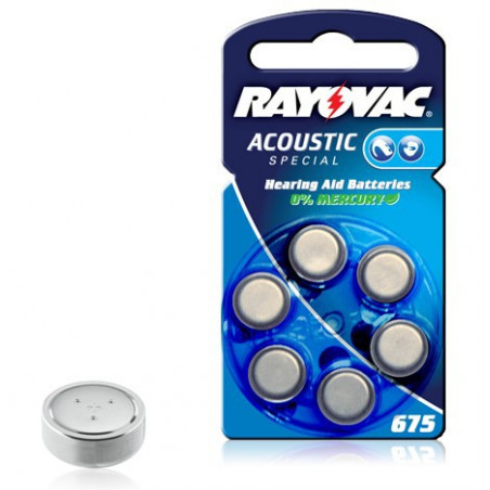 RAYOVAC Pile Bouton Zinc Air - 675AE Acoustic