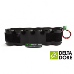 CHRONO Pile Batterie Allarme Compatibile TALCO / DELTA DORE - 6LR20 Alcaline - 9V - 18Ah + Connettore - Prodotto Originale