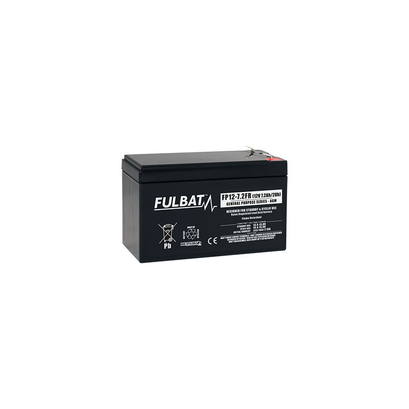 Batterie Plomb Standard FP12-7.2 - 12V - 6.7Ah - UL94.FR – FULBAT