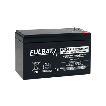 Batterie Plomb Standard FP12-7.2 - 12V - 6.7Ah - UL94.FR – FULBAT