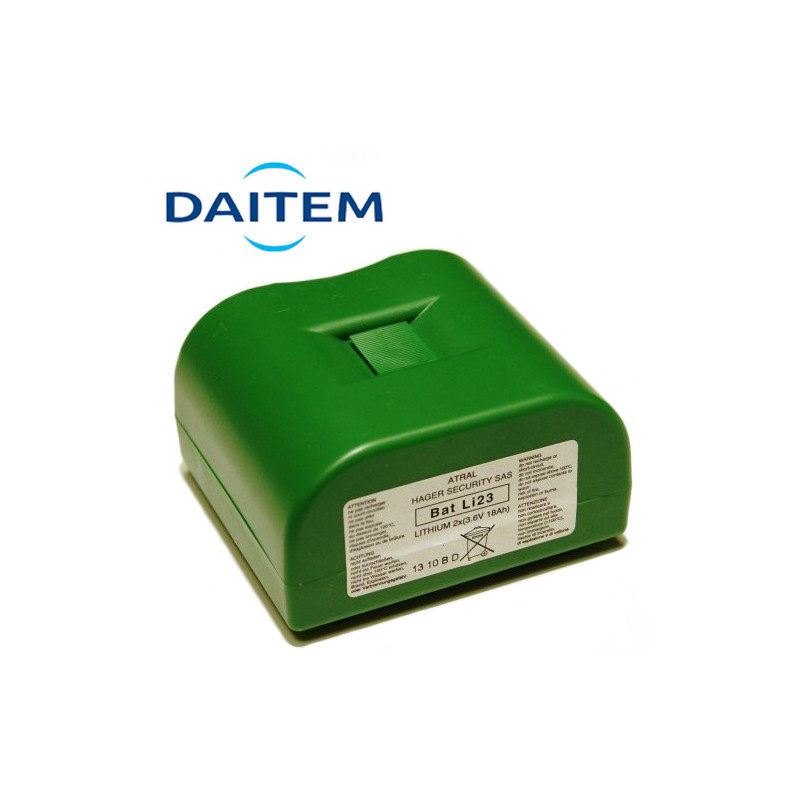 Pile Lithium DAITEM - prodotto originale - BATLI23 / MPU01X - 2x 3.6V - 18Ah