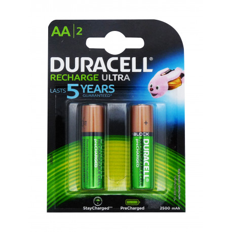 DURACELL HR6 - AA 2000mAh - Blister x 2 - Technologie PRET A L'EMPLOI