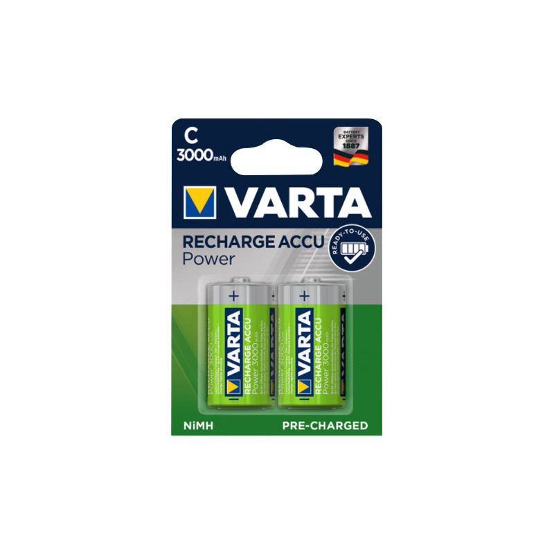 VARTA - Piles LR20D - rechargeables - 3000 mAh - Blister x2