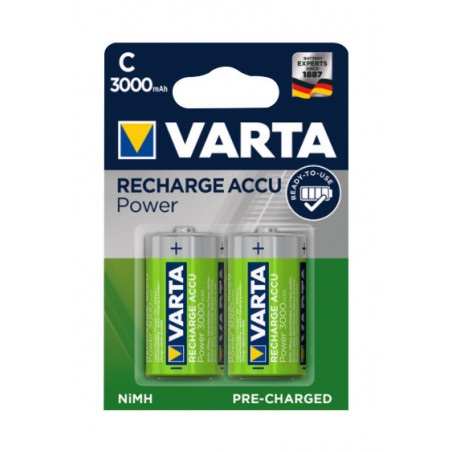 VARTA - Piles LR20D - rechargeables - 3000 mAh - Blister x2