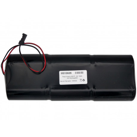 CHRONO Pile Batterie Alarme Piscine Compatible OCEA Protect - FIRST INNOV - 6LR20 Alcaline - 9V - 18Ah + Connecteur